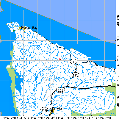 Clallam Bay-Neah Bay map