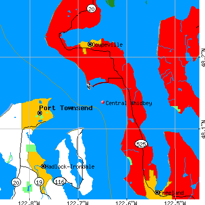 Central Whidbey map