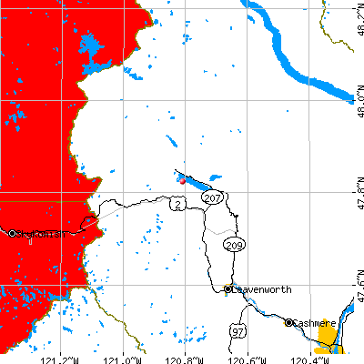 Leavenworth-Lake Wenatchee map