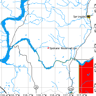 Spokane Reservation map