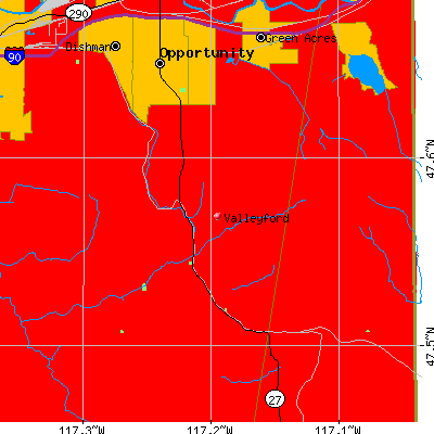 Valleyford map