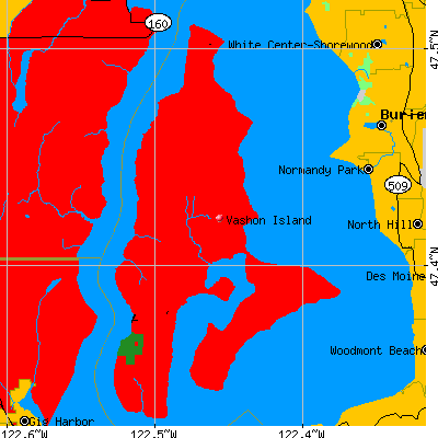 Vashon Island map