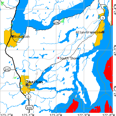 South Shore map