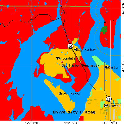 Gig Harbor Peninsula map