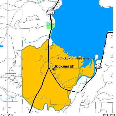 Skokomish Reservation map