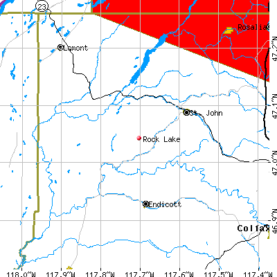 Rock Lake map