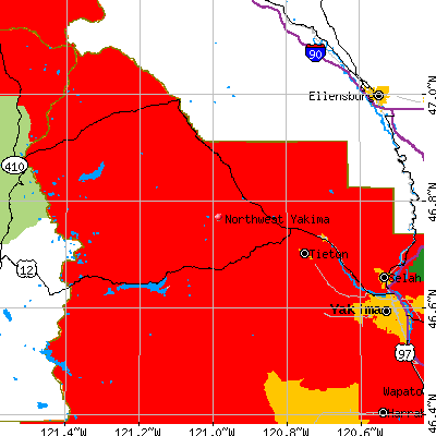 Northwest Yakima map