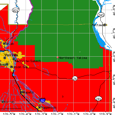 Northeast Yakima map