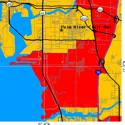 Palm River-East Tampa map