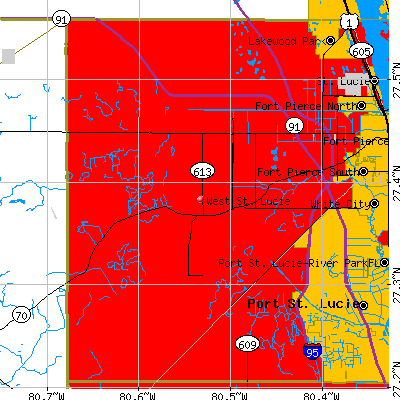 West St. Lucie map