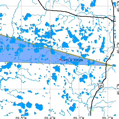 Land O'Lakes map