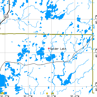 Spider Lake map