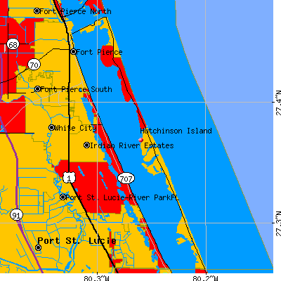 Hutchinson Island map