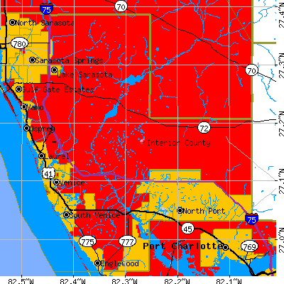 Interior County map