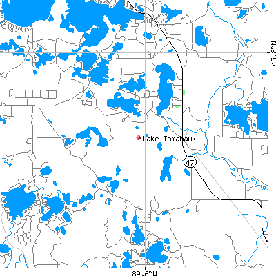 Lake Tomahawk map