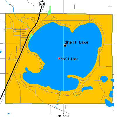 Shell Lake map