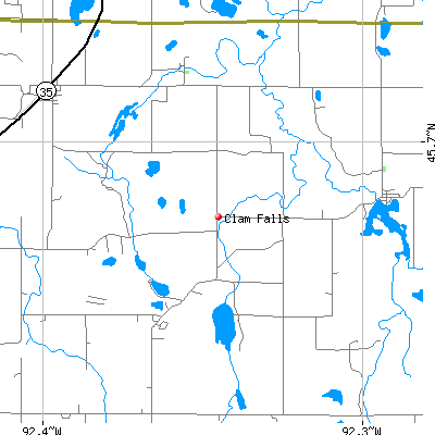 Clam Falls map