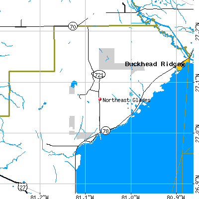 Northeast Glades map