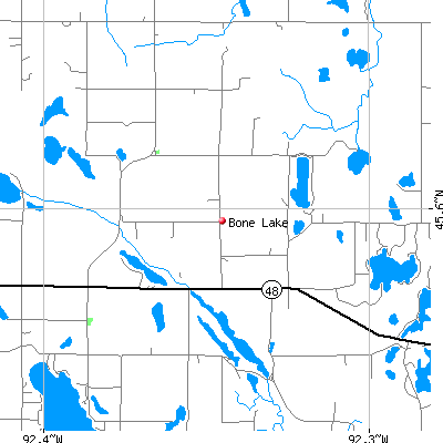 Bone Lake map