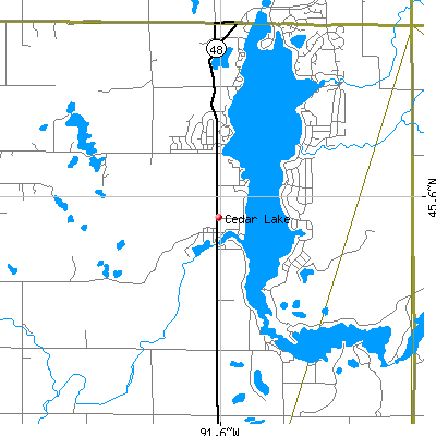 Cedar Lake map