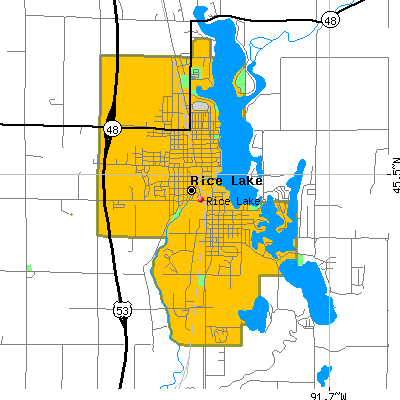 Rice Lake map