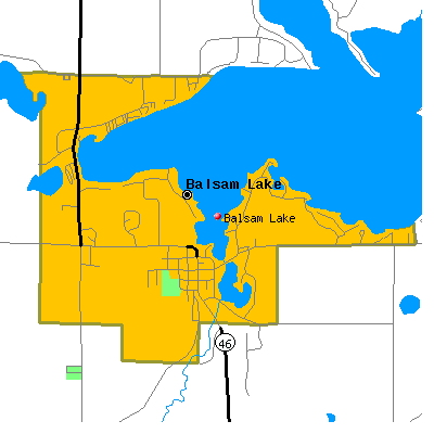 Balsam Lake map