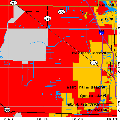Royal Palm Beach-West Jupiter map