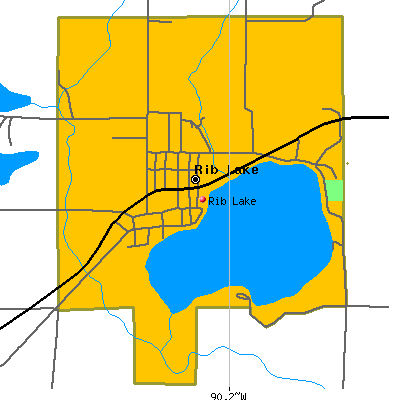 Rib Lake map