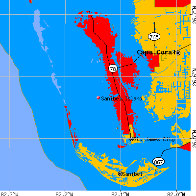 Sanibel Island map
