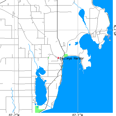 Baileys Harbor map