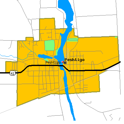 Peshtigo map