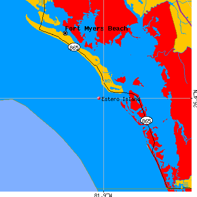 Estero Island map