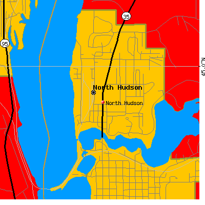 North Hudson map