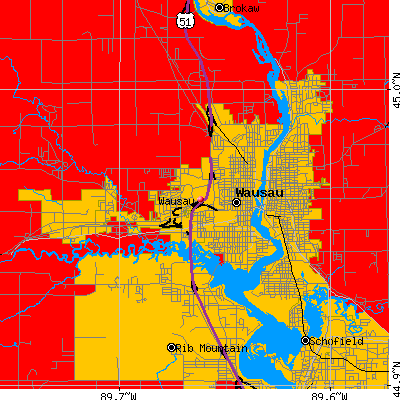 Wausau map