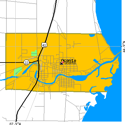 Oconto map