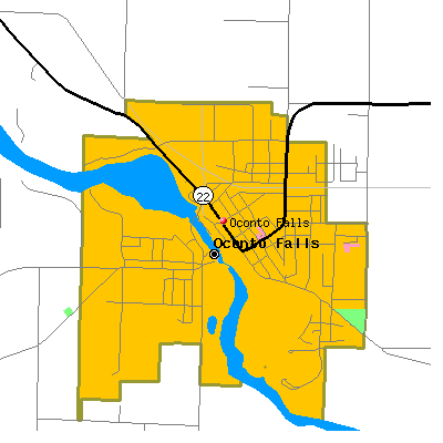 Oconto Falls map