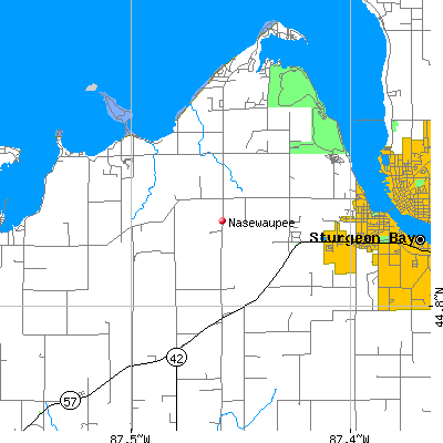 Nasewaupee map