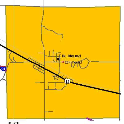 Elk Mound map