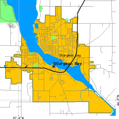 Sturgeon Bay map