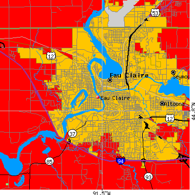 Eau Claire map