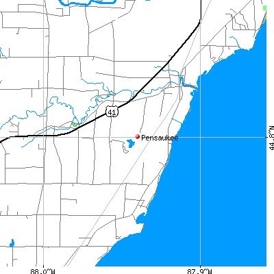 Pensaukee map