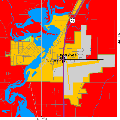 Mosinee map
