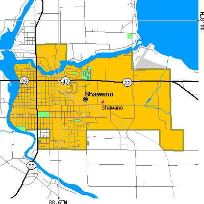 Shawano map