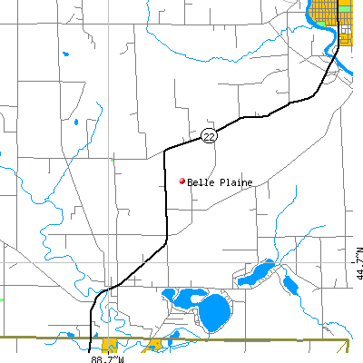 Belle Plaine map