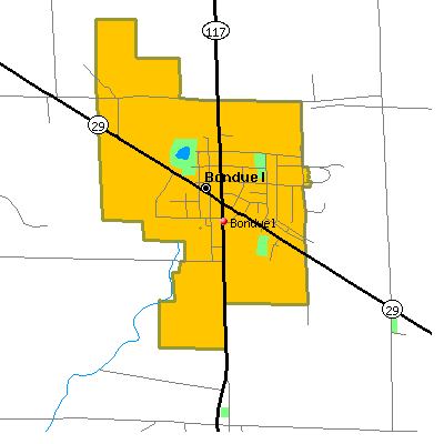 Bonduel map