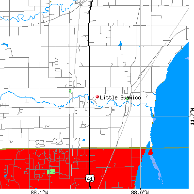 Little Suamico map