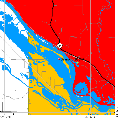 Diamond Bluff map