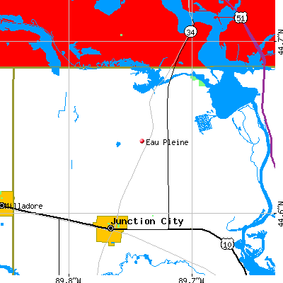 Eau Pleine map