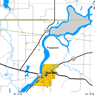 Waubeek map