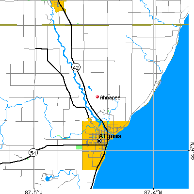 Ahnapee map